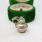 Sterling Silver Jersey Can Charm Pendant Vintage c1970