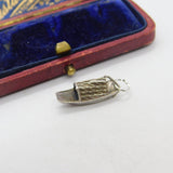 Sterling Silver Canoe Boat Charm Pendant Vintage c1970
