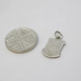 Sterling Silver Enamel London Shield Charm Pendant Vintage c1970