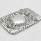 Sterling Silver Butterfly & Flower Pattern Card Case Vintage 1993 London
