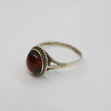 Sterling Silver Tiger's Eye Oval Dress Band Ring Vintage 1976 Birmingham Size P