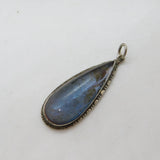Sterling Silver Morpho Butterfly Wing Set Drop Pendant Antique c1920 Art Deco