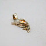 Sterling Silver Dolphin Fish Charm Pendant Vintage c1970