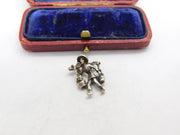 Sterling Silver Oriental Farmer with Buckets Charm Pendant Vintage c1970