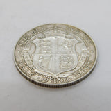 King Edward VII .925 Silver Half Crown Coin Antique 1902 Fine Condition