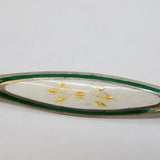 Sterling Silver Colourful Enamel Floral Brooch Antique 1912 Birmingham