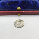 Victorian Sterling 1 1/2 Maundy Pence Coin Charm or Pendant 1843 Antique