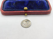 Victorian Sterling 1 1/2 Maundy Pence Coin Charm or Pendant 1843 Antique