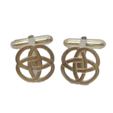 Pair of Sterling Silver Celtic Knot Gents Cufflinks Vintage c1970s