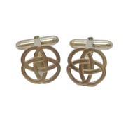 Pair of Sterling Silver Celtic Knot Gents Cufflinks Vintage c1970s