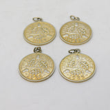 George V Set of Four .500 Silver Gilded Threepence Coins Antique 1935