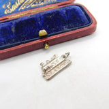 Sterling Silver Railway Train Charm Pendant Vintage c1970