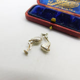 Sterling Silver Articulated Stork Baby Charm Pendant Vintage c1970