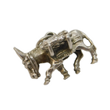 Sterling Silver Donkey Carrying Baskets Charm Pendant Vintage c1970s