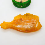 Novelty Carved Butterscotch Amber Marine Fish Keepsake Antique c1920 Art Deco