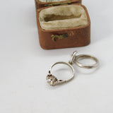 Sterling Silver Wedding & Engagement Ring Charm Pendant Vintage c1970