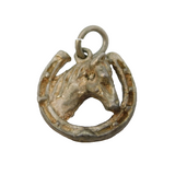 Sterling Silver Lucky Horseshoe Charm Pendant Vintage c1970
