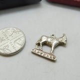 Sterling Silver 'Clovelly' Donkey Charm Pendant Vintage c1970