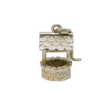 Sterling Silver Good Luck Wishing Well Charm Pendant Vintage c1970