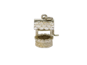 Sterling Silver Good Luck Wishing Well Charm Pendant Vintage c1970