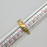 800 Silver Gilt Sapphire & Spinel Italian Band Ring Modern c2000 Size M 1/2