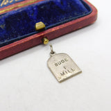 Sterling Silver Bude Milestone Charm Pendant Vintage c1970