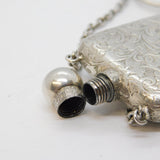 Edwardian Sterling Silver Floral Pattern Perfume Bottle Antique 1903 Birmingham