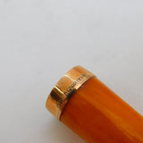 Edwardian 9ct Rose Gold Block Amber Cheroot Holder Antique 1909 Birmingham