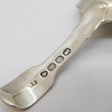 George IV Sterling Silver 'W' Initial Tea Caddy Spoon Antique 1826 London