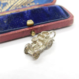 Sterling Silver Motor Car Charm Pendant Vintage c1970