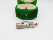 Sterling Silver Motor Car Charm Pendant Vintage c1970