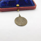 Sterling Silver St Christopher Charm Pendant Vintage c1970