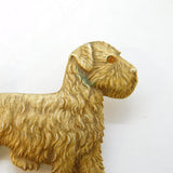 20th Century Sterling Silver Gilt Terrier Dog Brooch Vintage c1950s