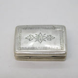 George IV Sterling Silver Floral Vinaigrette Antique 1825 Birmingham