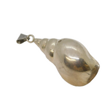 Large Mexican Taxco Sterling Silver Shell Charm Pendant Vintage c1970s