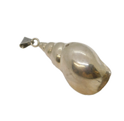 Large Mexican Taxco Sterling Silver Shell Charm Pendant Vintage c1970s