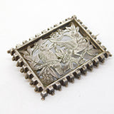 Victorian Aesthetic Movement Sterling Silver Sweetheart Bird Brooch Antique