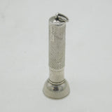 Sterling Silver Engine Turned Cigar Piercer Fob Antique c1920 Art Deco