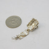 Sterling Silver Bird in the Camera Opening Charm Pendant Vintage c1970