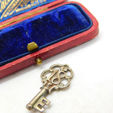 Sterling Silver 18th Birthday Key With "E" Initial Charm Pendant Vintage c1970