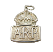 Sterling Silver Air Raid Precautions ARP Charm Pendant Vintage c1970s