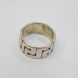 Sterling Silver Isle Of Arran Greek Key Pattern Ring Vintage c1970 Size K 1/2
