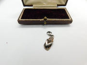 Sterling Silver Little Flip Flop Charm Pendant Vintage c1970