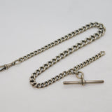 Victorian Sterling Silver Graduating Albert Watch Chain Antique 1901 Birmingham