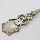 Sterling Silver Enamel Rifle Target Teaspoon Antique c1920 Art Deco