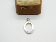 Sterling Silver Letter 'O' Charm Pendant Vintage c1970