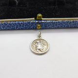 Sterling Silver St Christopher Patron of Travel Charm Pendant Vintage c1970