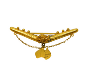 19th Century Australian 9ct Gold 'Ben Digo' Mining Rush Brooch Antique c1870s