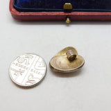 Sterling Silver Twin Shield Studs Charm Pendant Vintage c1970