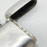 Victorian Sterling Silver Vesta Case & Dog Clip Antique 1899 Birmingham